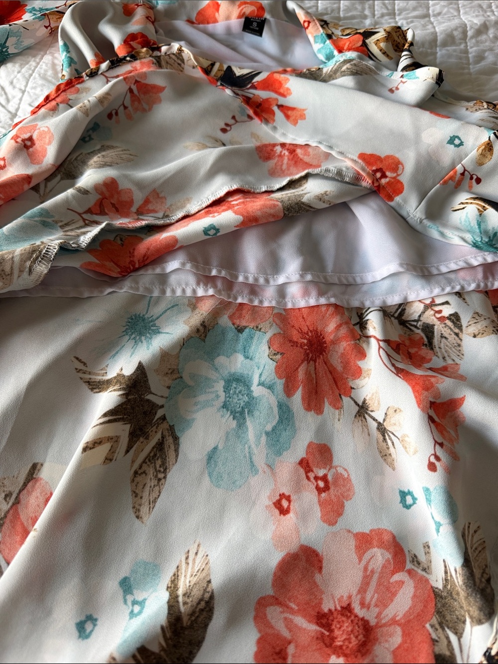 Floral One-Shoulder High-Low Two-Piece Set - Picture 10 of 10